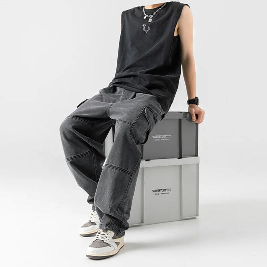 Denim Fusion Cargo Pants