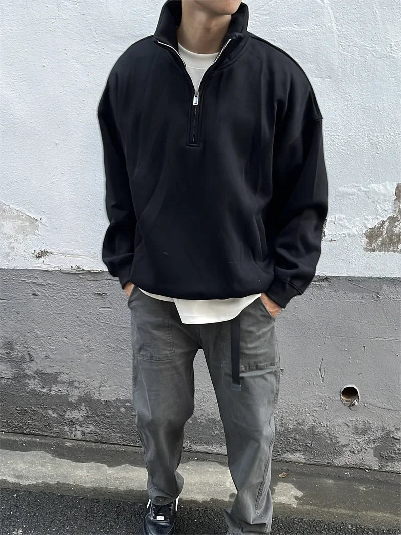 Zip Fused Sweatshirt