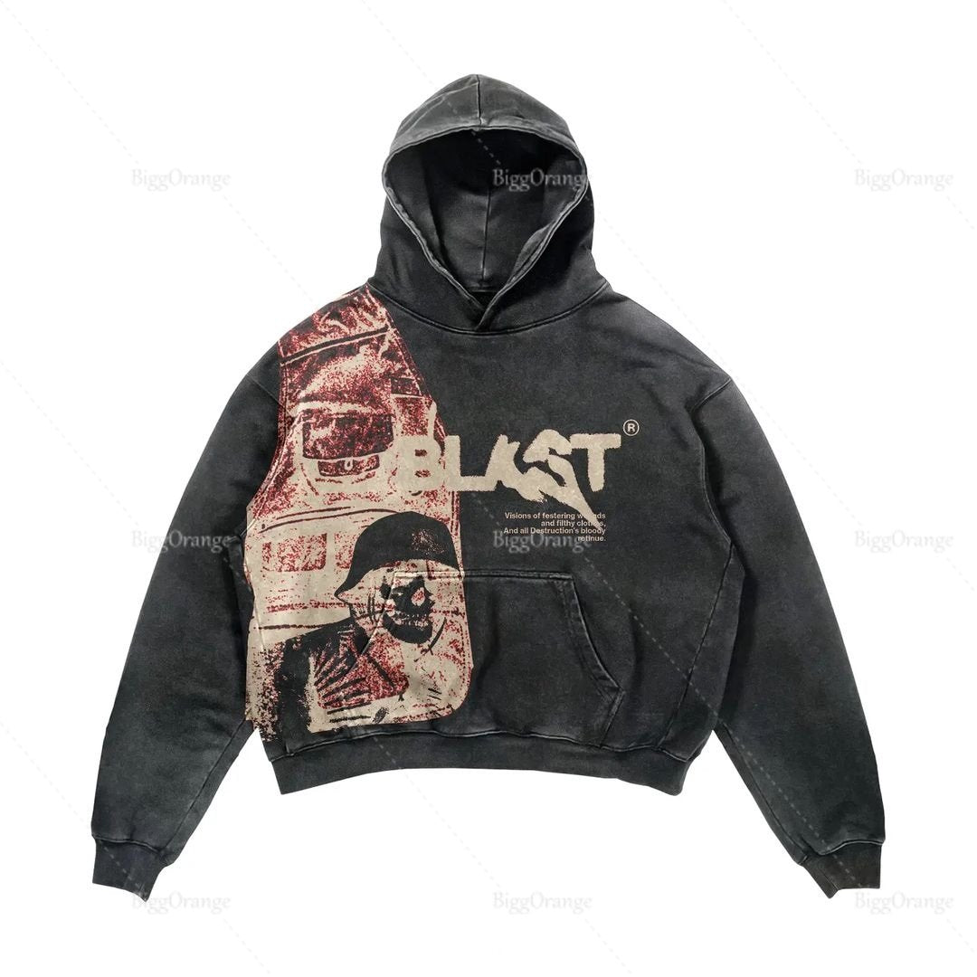 Skull-Blast Y2K Hoodie