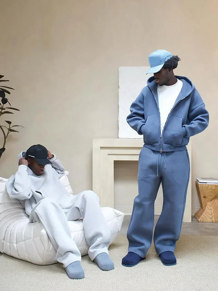 Plush-Fit Tracksuit Set